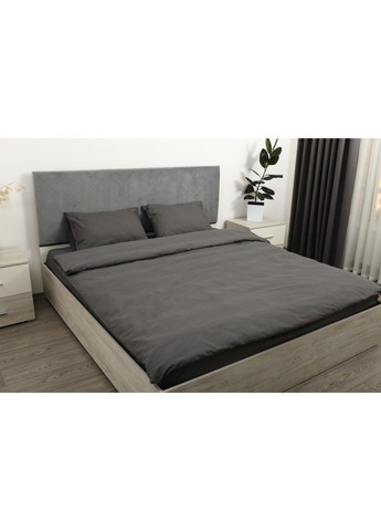 Комплект постільної білизни сімейний glux-1027 графіт наволочка 50x70 Amore (309003683)