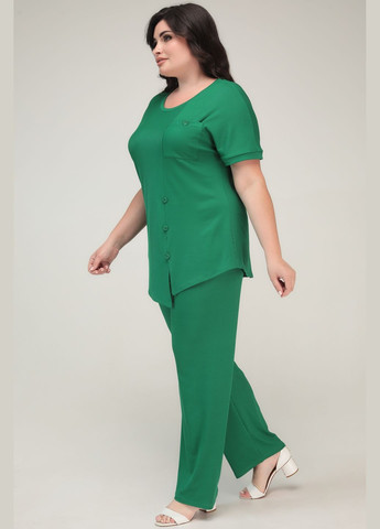 Жіночий костюм-двійка з трикотажу рубчик (брюки +асиметрична футболка) All Posa (ap101582p) A'll Posa (334894472)