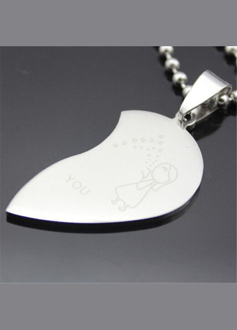 Парные кулоны в форме сердечка для влюбленных I Love You как подарок второй половинке No Brand (323652814)