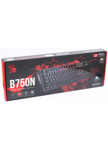Клавиатура проводная Bloody B750N (Destiny) LK Green Switch A4Tech (357437531)