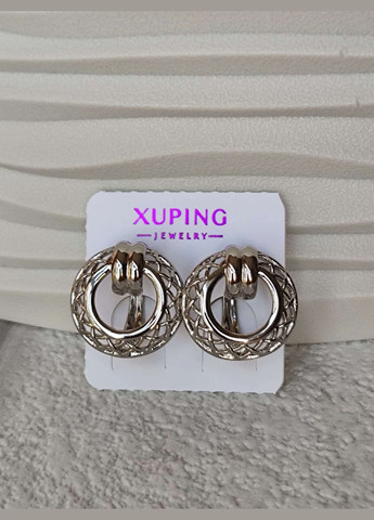Сріблясті сережки коло ксюпінг xuping родій медична сталь Xuping Jewelry (337503319)