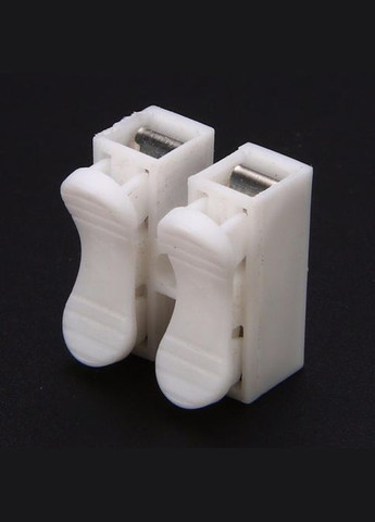 Набір з’єднувачів для дроту CH-2 клемні колодки швидкого з’єднання на два контакти 20 шт білий (R051301-20) No Brand (330778956)