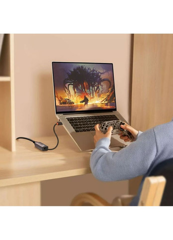 Переходник Lite Series Ethernet 1000Mbps USB to RJ45 Grey (38664) Baseus (307718066)