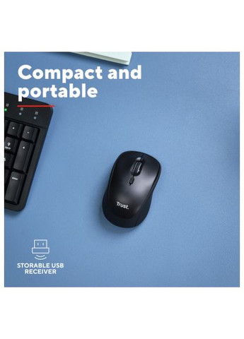 Мишка (25512) Trust Yvi+ Silent Wireless/Bluetooth Glossy Black (366698087)