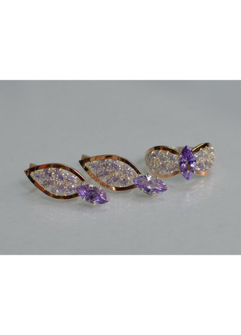 Срібний набір з золотими пластинами Silver Style (367112534)