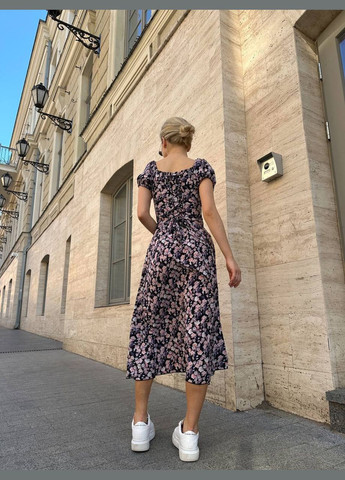 Черное повседневный платье DK/DL Мода без кордонів однотонное