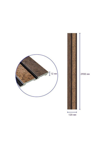 Рельс декоративный PS 2900х120х12мм Коричневый с золотыми прожилками SW-00001749 love-shopping Sticker Wall (354655479)