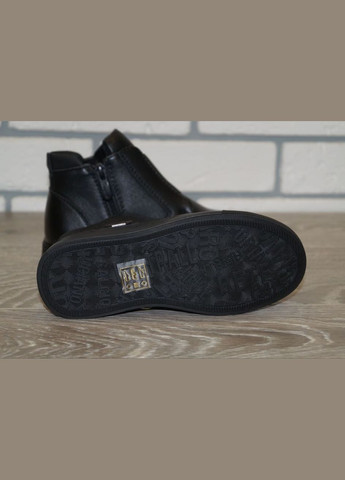 Черные повседневные, кэжуал осенние ботинки демисезонные для мальчиков черные Kimboo