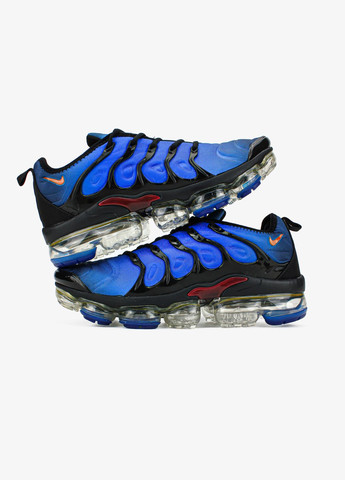 Синие всесезонные кроссовки мужские nike air vapormax plus retro knicks blue black | найк аир вапормакс синие черные No Brand
