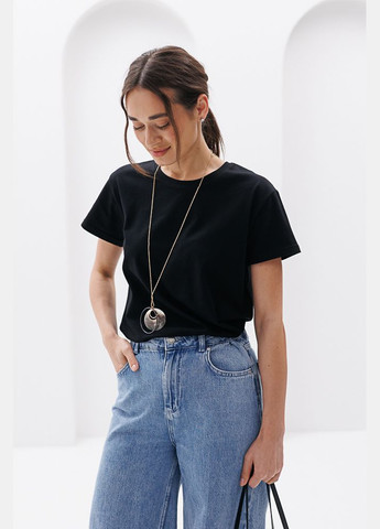 Базовая женская футболка молочного цвета Arjen - (297574682)