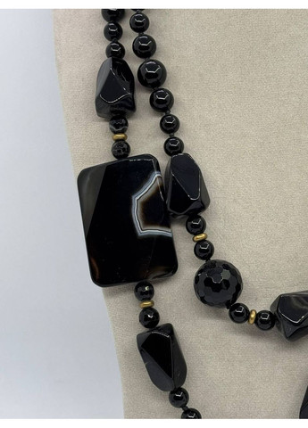 Намисто з агату 110 см Чорний No Brand (368561682)