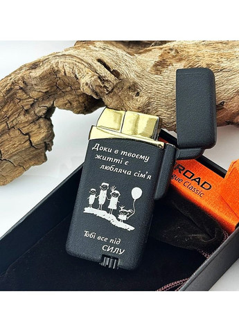 Зажигалка с турбонаддувом и надписью на заказ в подарочной упаковке No Brand (298050977)