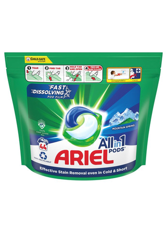 Капсули для прання PODS All-in-1 Гірське джерело, 44 шт Ariel (304485232)