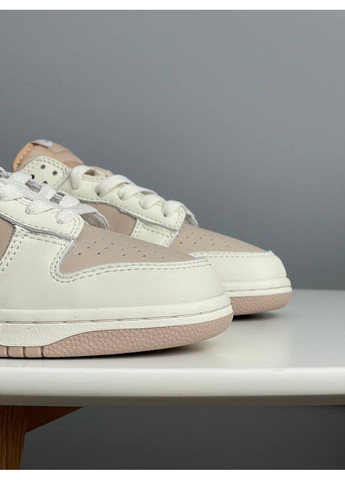 Кроссовки женские и мужские Nike SB Dunk Low Beige White | Найк СБ Данк низкие бежевые No Brand бежевые демисезоны (358499121)