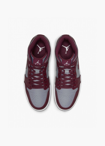 Красные кроссовки мужские air jordan 1 mid red/grey dq8426-615 Nike