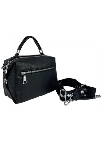 Женская кожаная сумка черная UnaBorsetta (360893821)