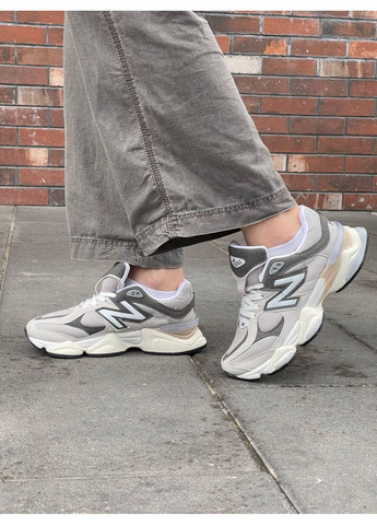 Серые демисезонные кроссовки мужские new balance 9060 grey v2 нью беланс 9060 No Brand