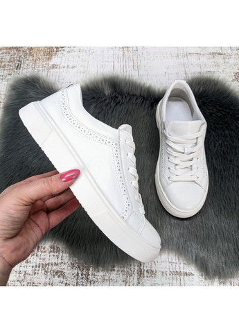 Кроссовки женские белые кожаные Мальви белые демисезоны (342322633)