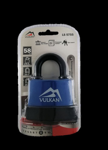 Замок навесной с влагозащитой 55мм LS5755 Vulkan (342967985)
