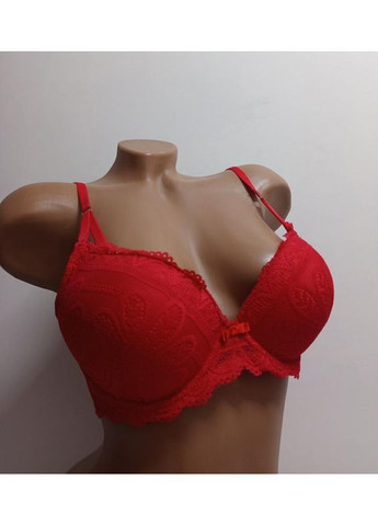 Красный бюстгальтер чашка в(2) большой пуш-ап Weiyesi с косточками нейлон, спандекс