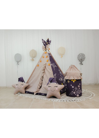Вігвам в дитячу Зоряна мрія + кошик для іграшок No Brand (367254579)