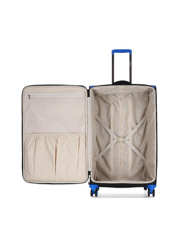 Дорожня валіза велика 77л з бічною ручкою і вбудованим замком синій/чорний Stella (00442028) Bagland (322421519)