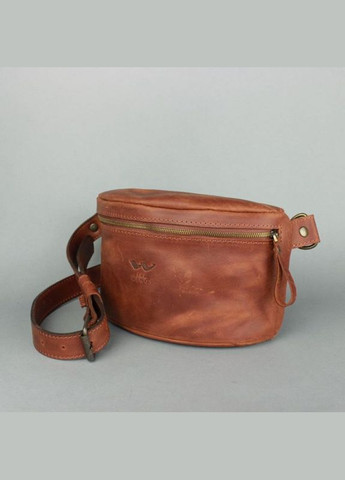 Сумка чоловіча шкіряна через плече бананка світло-коричнева The Wings (302007361)