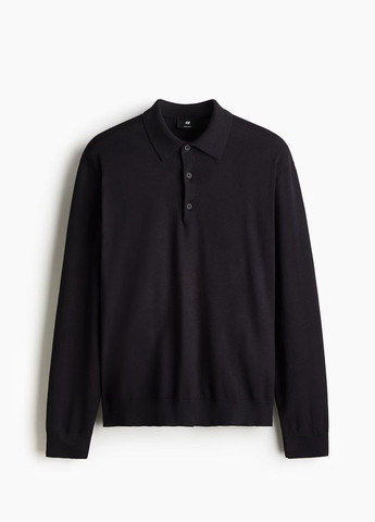 Темно-синяя футболка-поло для мужчин H&M