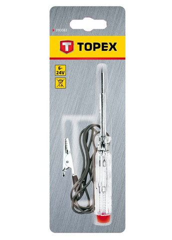 Отверткаиндикатор напряжения (140 мм, 6-24 В) автомобильный (21938) Topex (265535199)