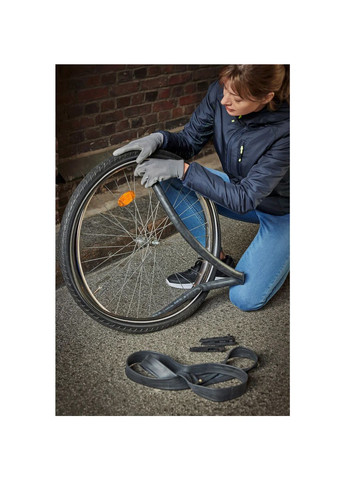 Велосипедна протипрокольна камера з бліцвентилем 28" 1 шт чорний Crivit (323652846)