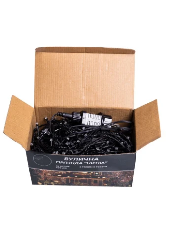 Гірлянда Нитка вулична 500 LED 50 м чорна, синій No Brand (365792232)