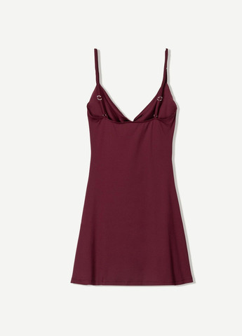 Бордова сукня Bershka однотонна