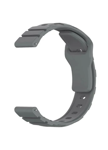 Силиконовый ремешок 20mm серый гладкий матовый для Smart Watch No Brand (402119042)