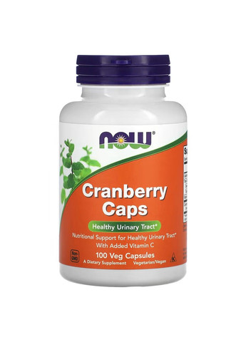 Клюква в капсулах с Витамином С Cranberry 700мг – 100 вег.капсул Now Foods (280515221)