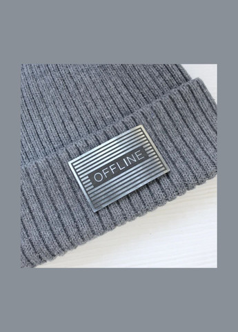 Нашивка "OffLine" графитового цвета (4309) No Brand (335812648)