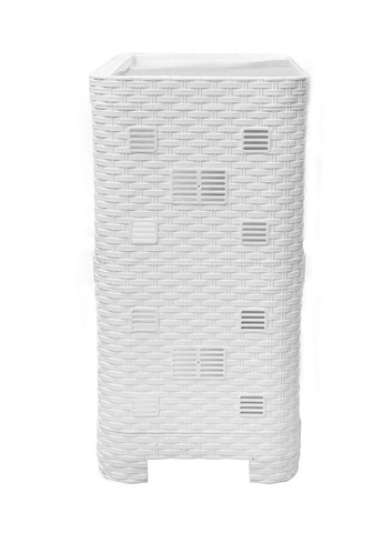 Етажерка пластикова "Ротанг" на 3 яруси біла Полімер Гарант (351586601)