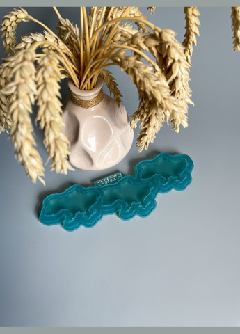 Молд 3в1 карта України Дзеркальна 64*40*5 мм для брелоків магнітів силіконова форма молд для епоксидної смоли No Brand (370566544)