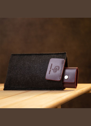 Кожаная стильная ключница 11348 Бордовый Grande Pelle (331911409)