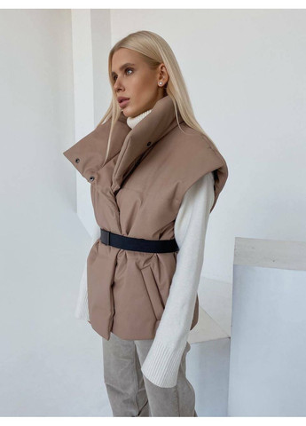 Жіночий жилет з екошкіри Desing з кишенями (mil367) milirud (366873414)