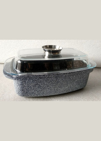 Гусятниця алюмінієва зі скляною кришкою 5.5 л (BH-6233MRB) Bohmann (334004850)