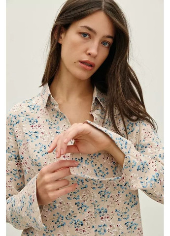 Жіноча сорочка прямого силуету з принтом MKRM4290-2 Rica Mare (368992555)