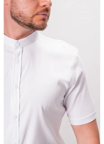 Белая классическая, кэжуал рубашка однотонная Trend Collection