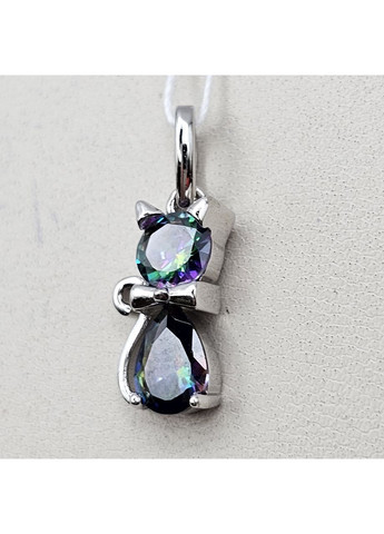 Кулон срібний з містик кварцем "Котик" 2,4 г No Brand (369736947)