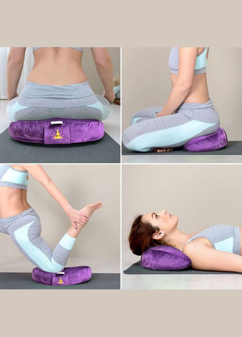 Подушка Болстер для йоги та медитації з гречаною лушпиною, йога, гречана лушпиння, 46х25х10 см IDEIA (334726492)