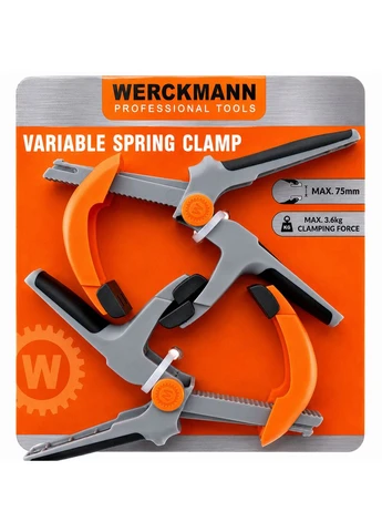 Затискачі пружинні 2 шт, столярні, для фіксації матеріалів, clamp Werckmann (393273361)