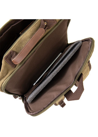 Рюкзак текстильний дорожній унісекс на два відділення з кишенями зелений (sku_20612) No Brand (329860304)