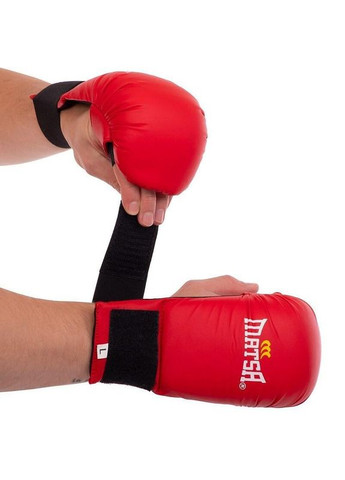 Накладки (рукавички) для карате MA-0010 розмір червоний Matsa (344559194)