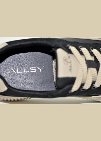 Стильные женские кеды ALLSY чёрные демисезоны (322188191)