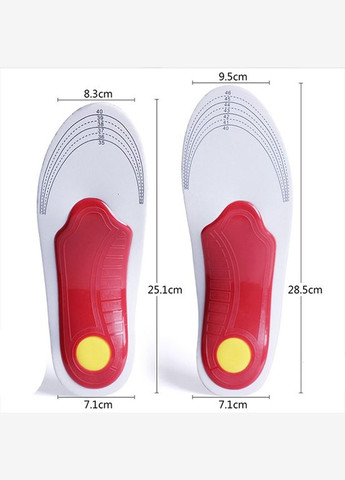 Обрізні устілки при плоскостопості із пластиковим супінатором загальною довжиною 25,5 см 35-40 розмір No Brand (308359366)