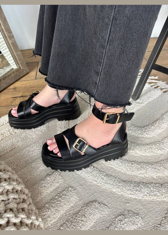 Босоніжки на платформі з екошкіри No Brand (336661881)